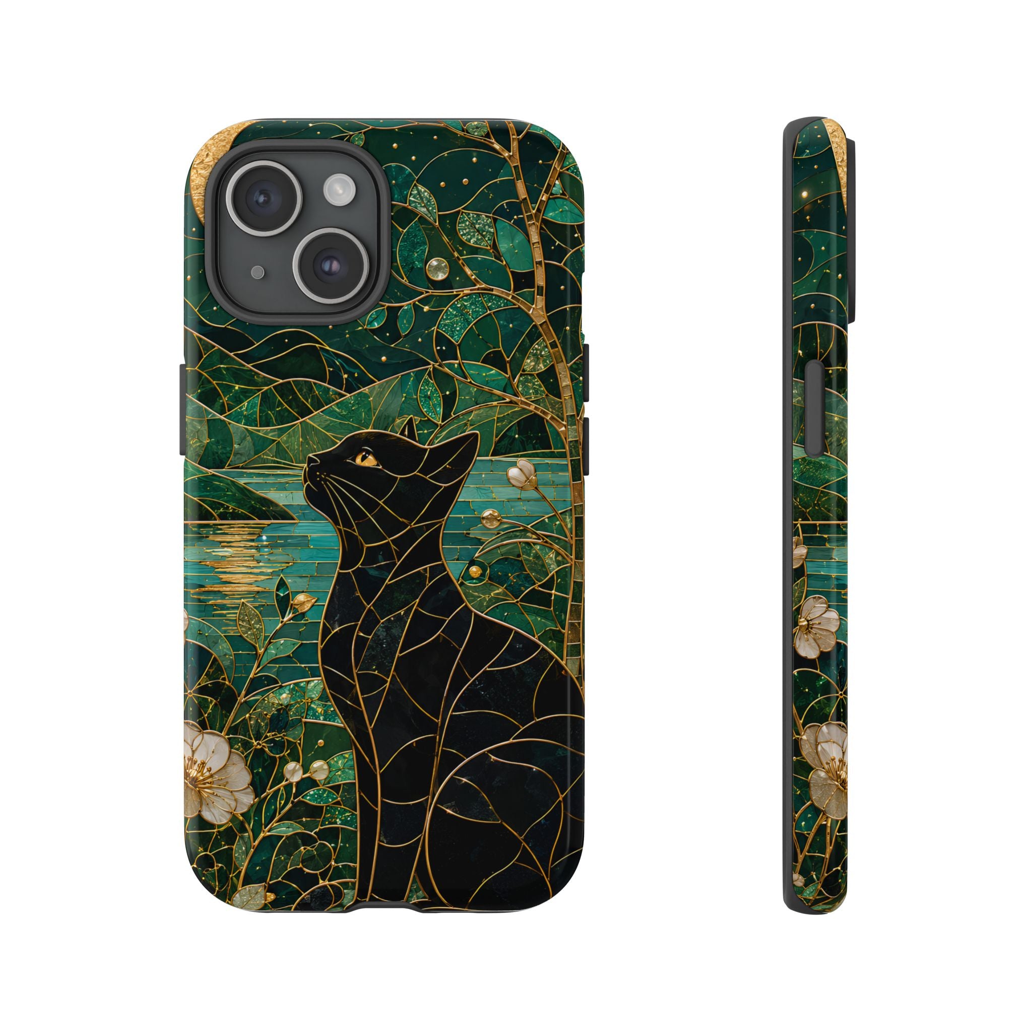 Black Cat iPhone Case | Enchanted Cat Art Cover