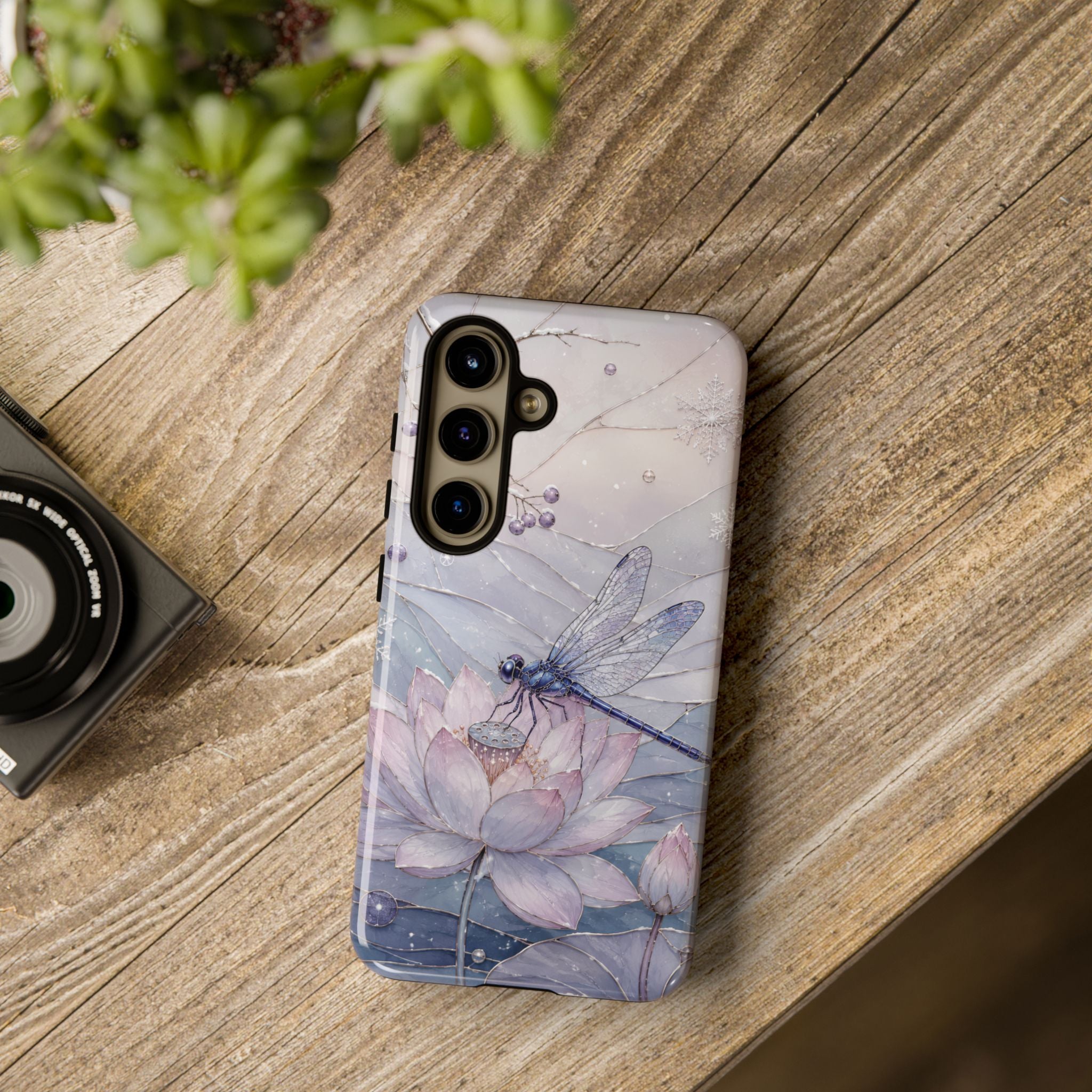 Lotus Dragonfly Samsung Galaxy Phone Case | Water Lily Phone Case