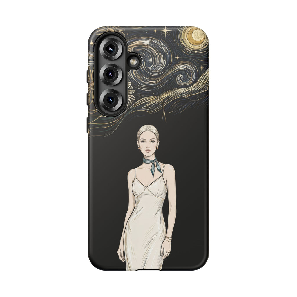 Cover per Samsung Galaxy Fantasia Notte Stellata | Illustrazione Donna Elegante