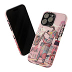 Saxophone Dog iPhone Case | Cute Pink Musical Art Protective Case
