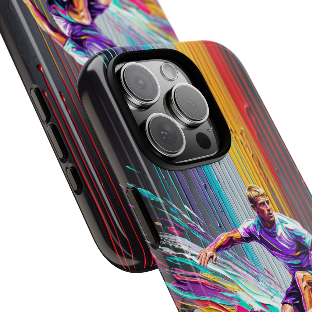 Surfing Art iPhone Case | Colourful Wave Surfer Protective Cover