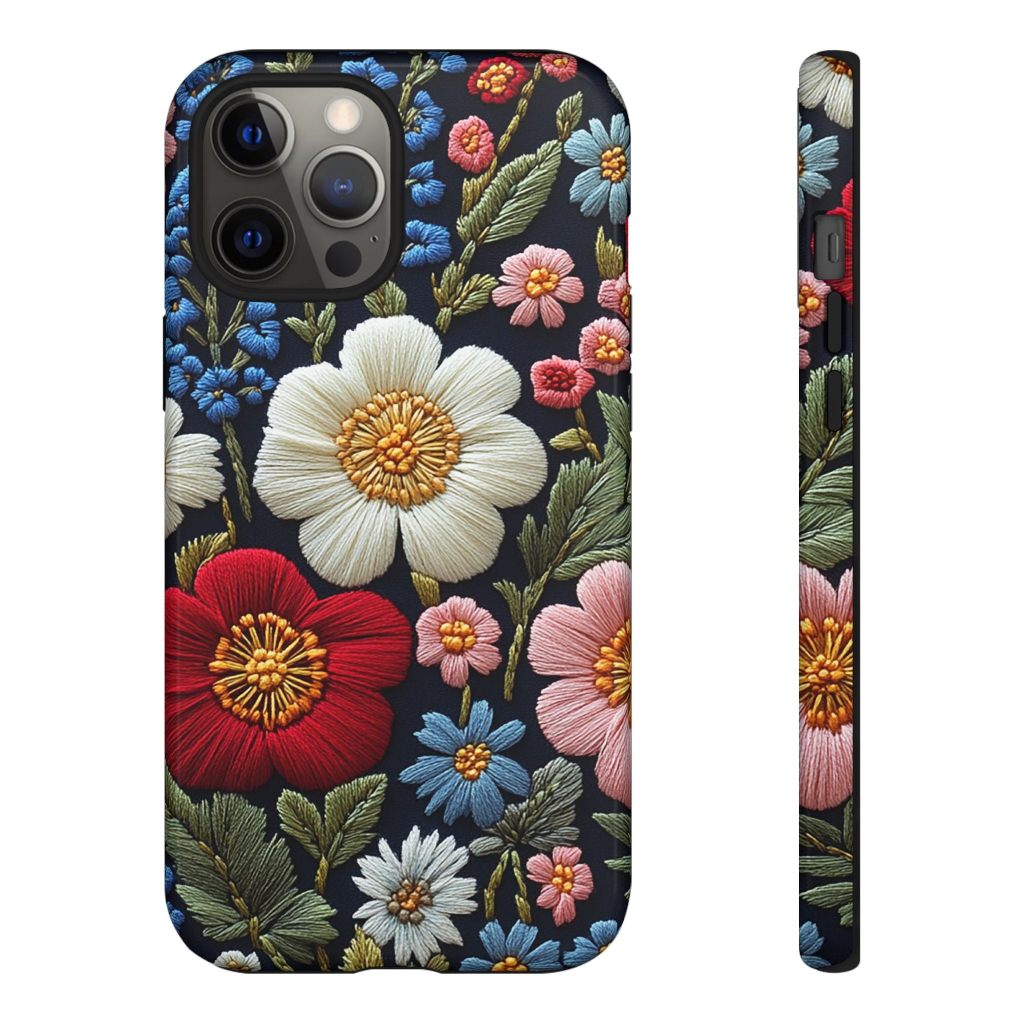 Floral Embroidered Garden iPhone Case