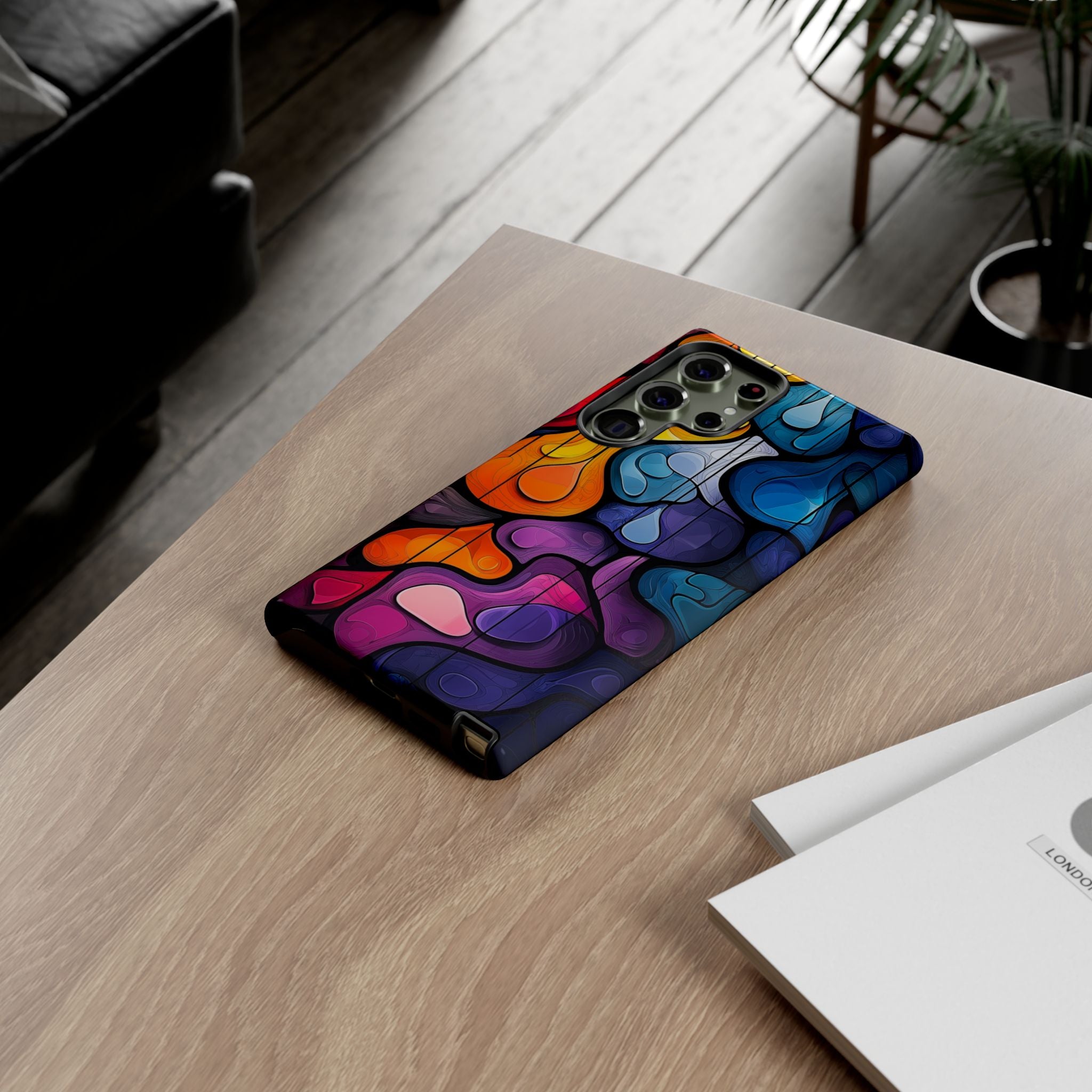 Abstract Colourful Drop Samsung Galaxy Case — Vibrant Stained-Glass