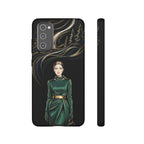 Elegante custodia per telefono Samsung Galaxy con donna della foresta