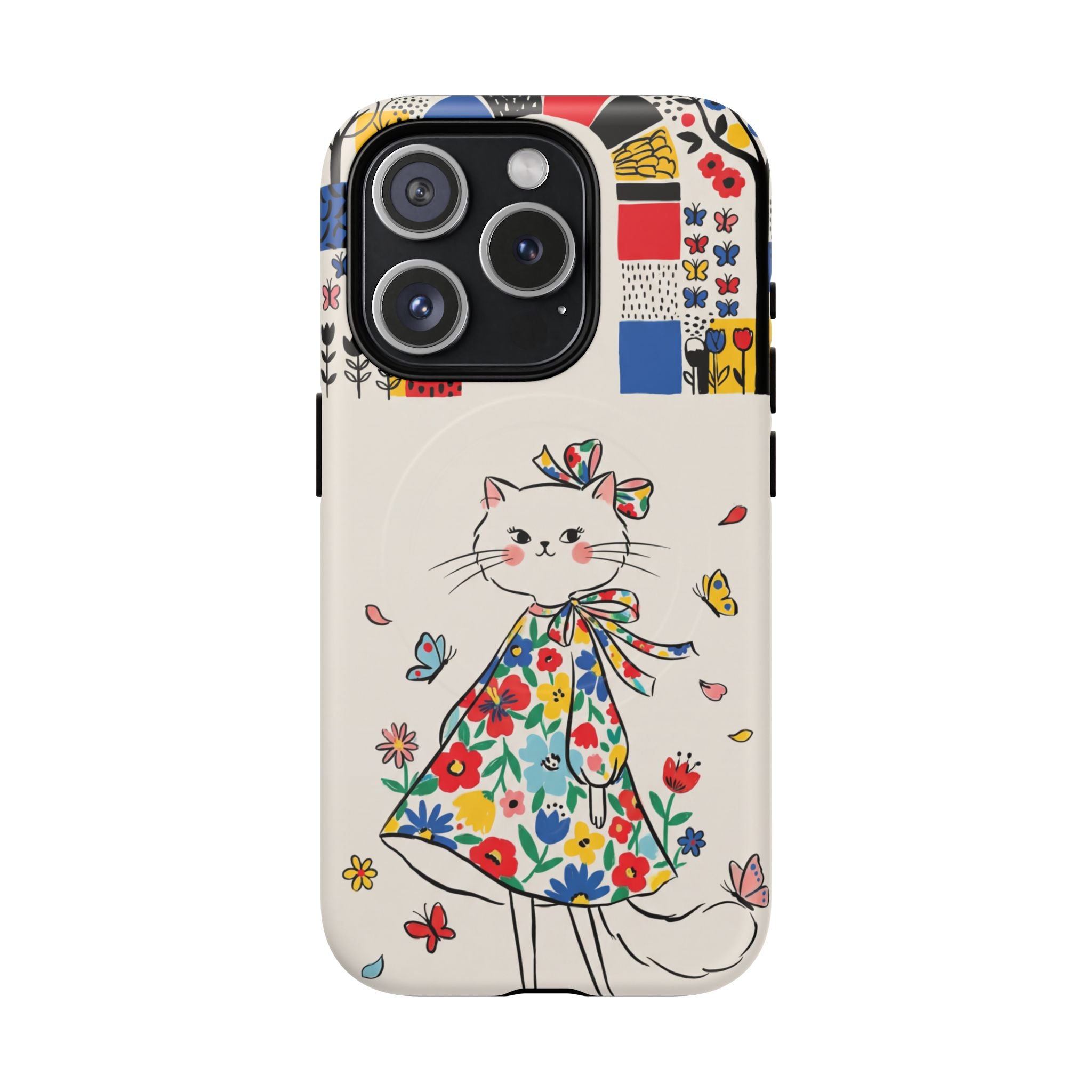 Floral Kitty MagSafe iPhone Case | Cute Cat