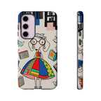 Cute Dachshund Dog Illustration Samsung Galaxy Phone Case
