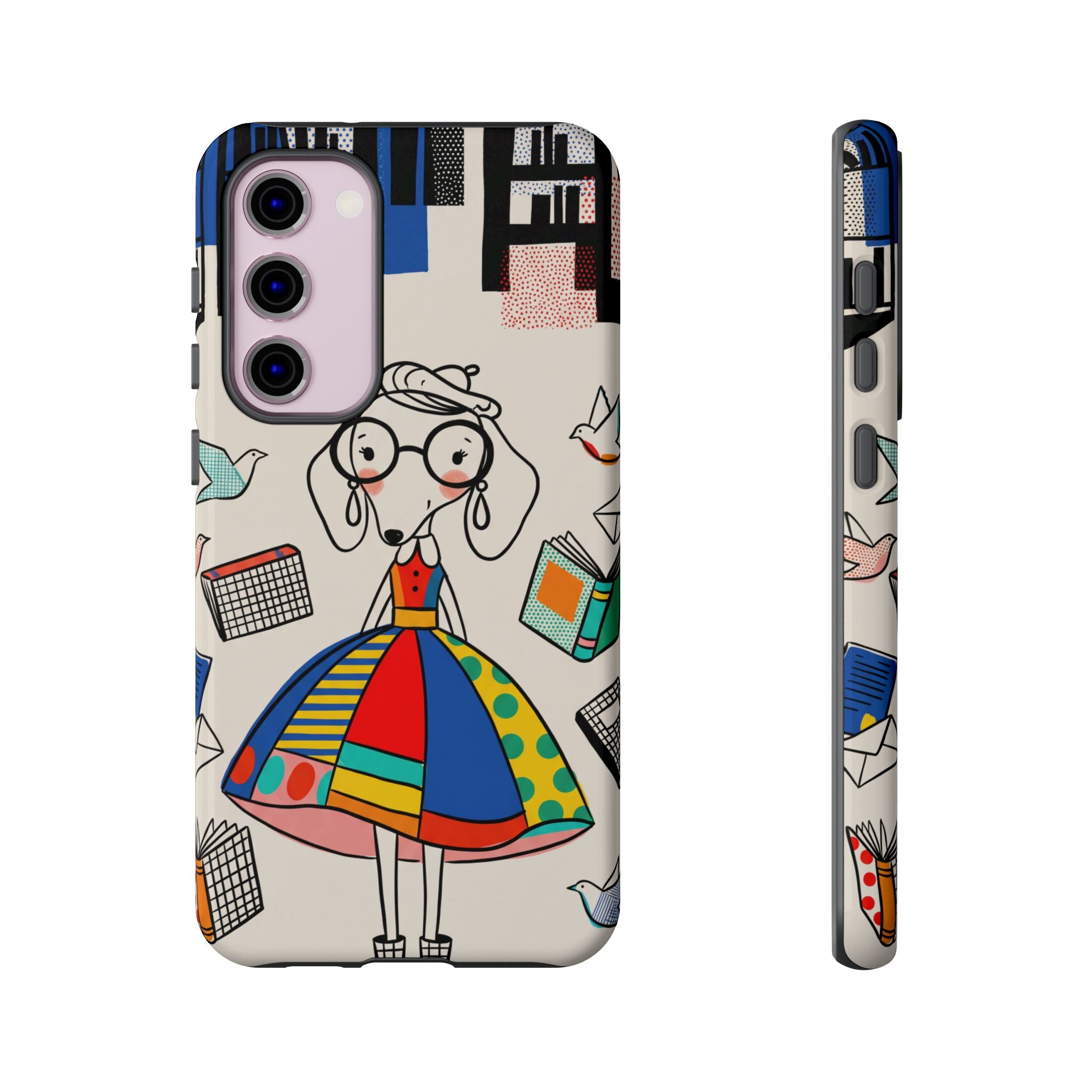 Cute Dachshund Dog Illustration Samsung Galaxy Phone Case