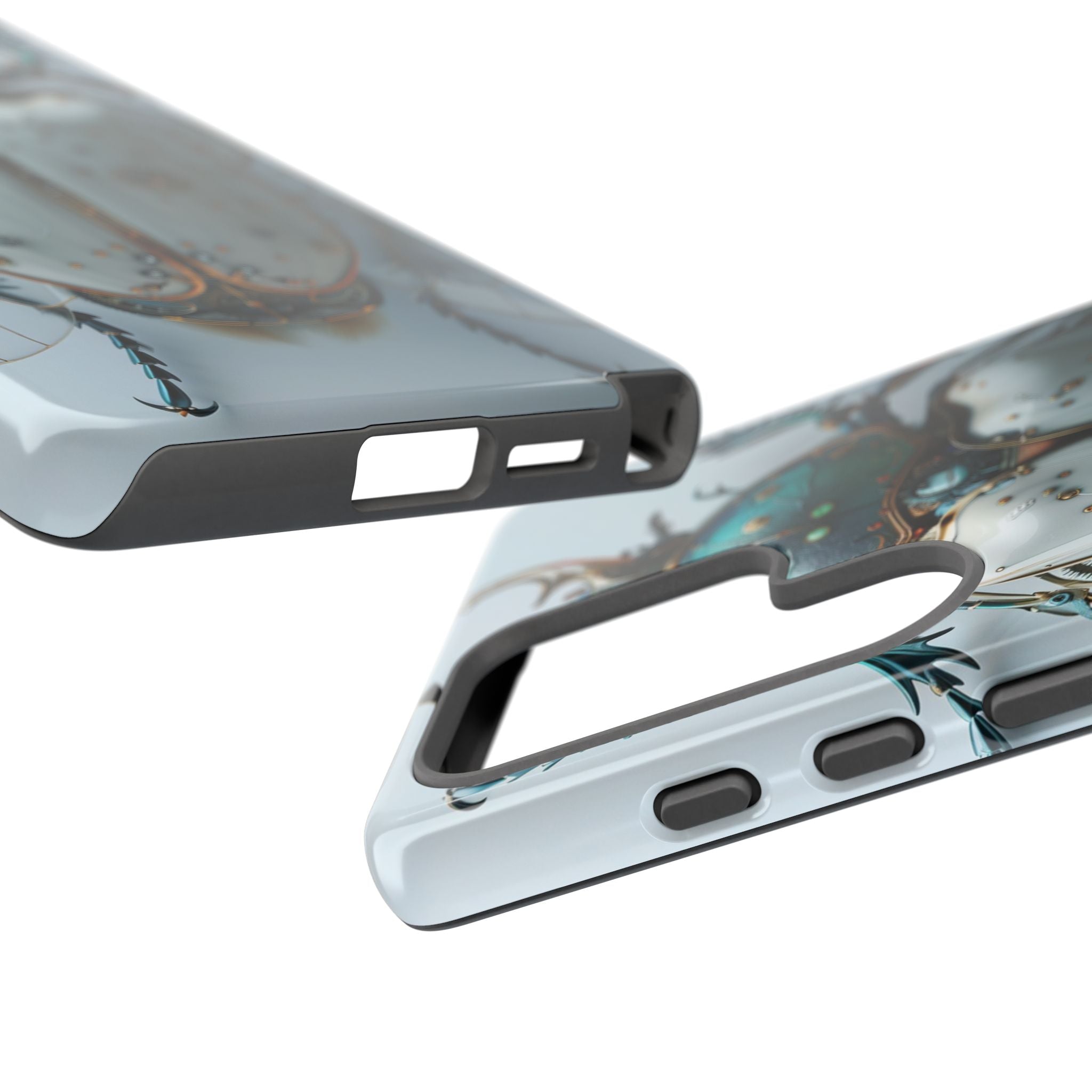 Steampunk White Beetle Protective Tough Samsung Galaxy Case