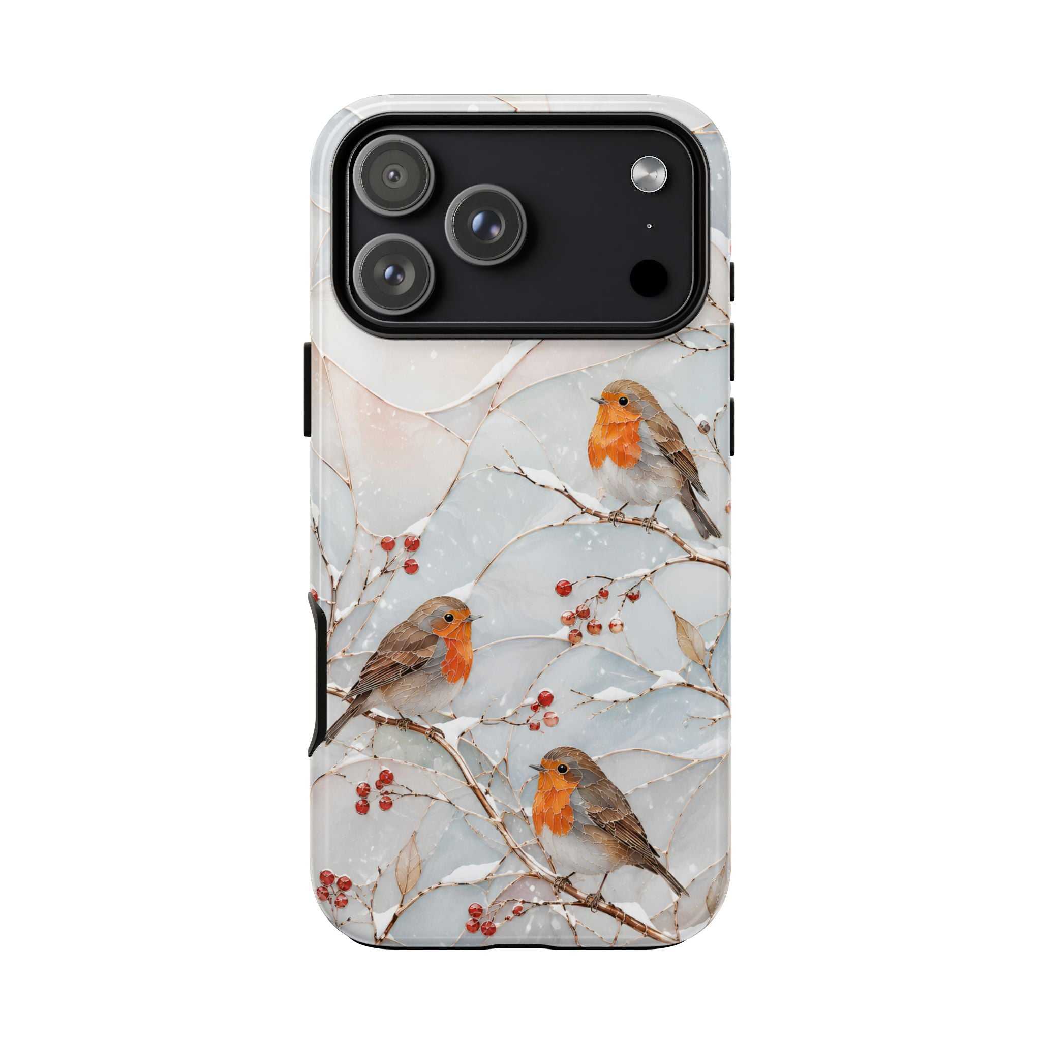 Robin Bird iPhone Case | Winter Berries iPhone Case
