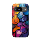Abstract Colourful Drop Google Pixel Case — Vibrant Stained-Glass