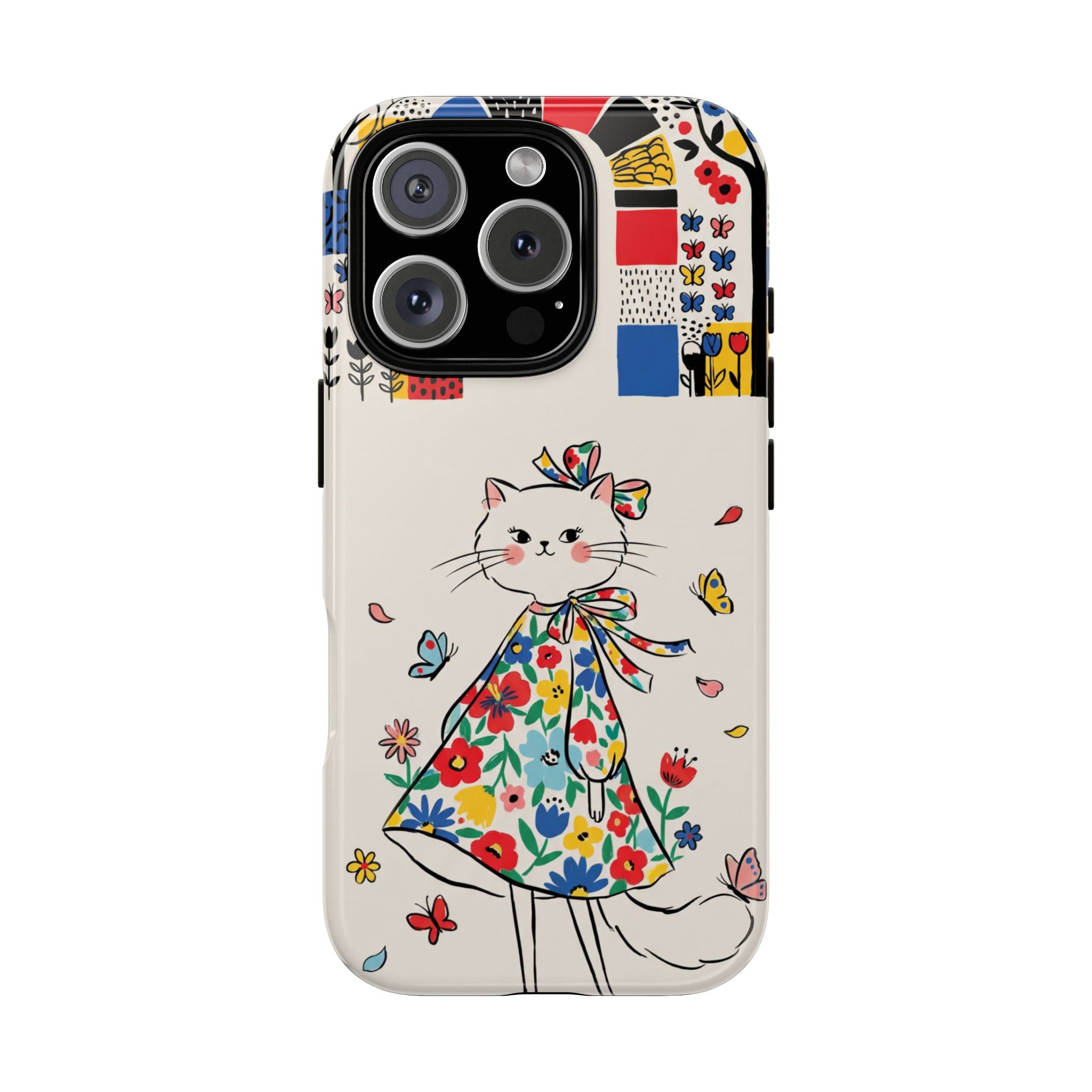 Floral Kitty iPhone Case | Cute Cat
