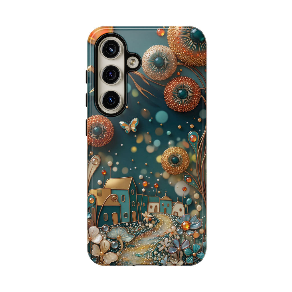 Whimsical Night Village Samsung Galaxy Case