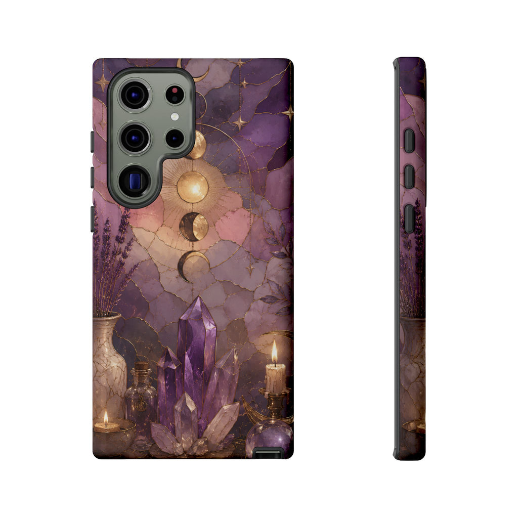 Crystal Moon Samsung Galaxy Phase Phone Case | Witchy Floral Phone Case