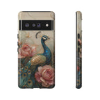 Peacock & Rose Google Pixel Phone Case | Vintage Floral Phone Case