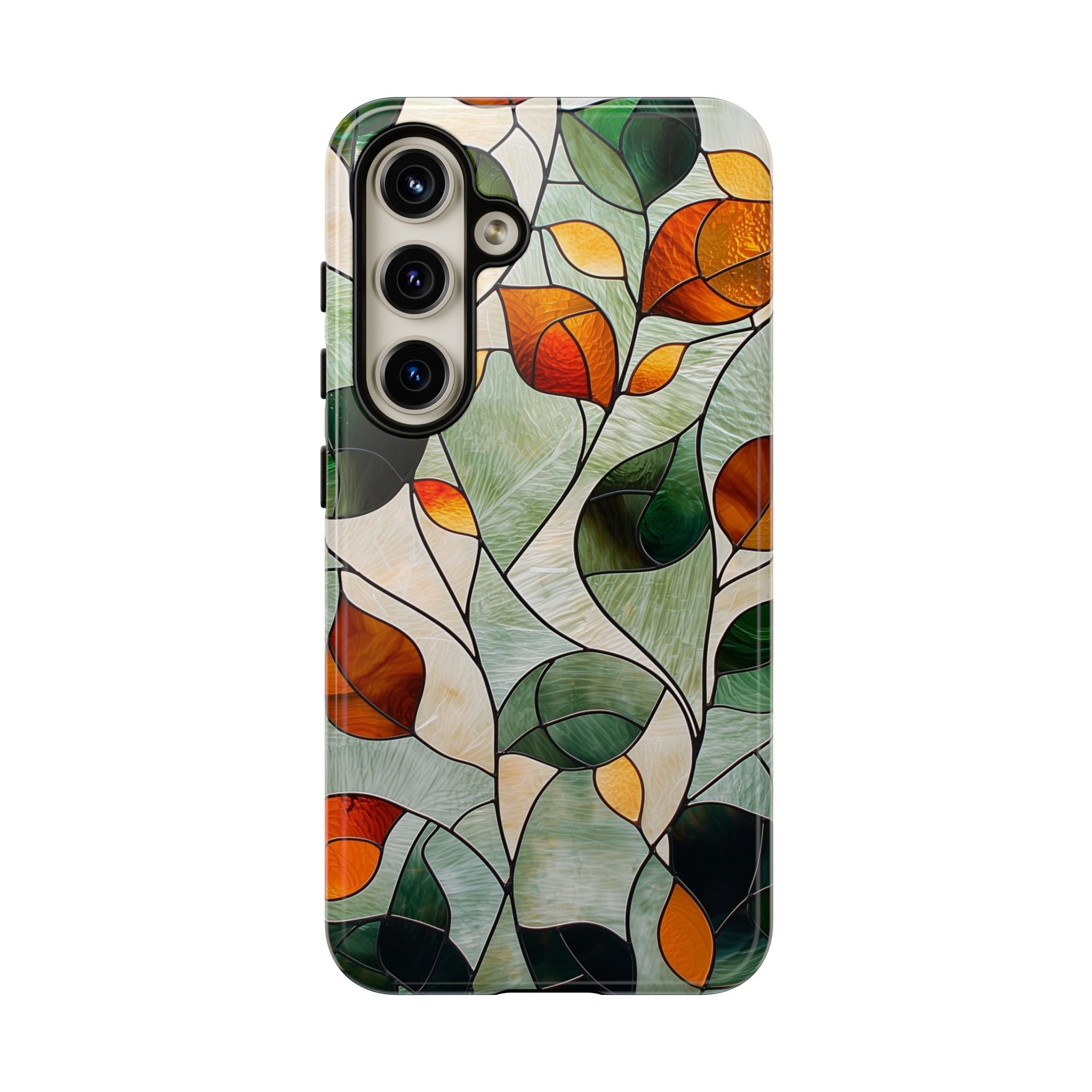 Autumn Stained Glass Leaf Samsung Galaxy Case