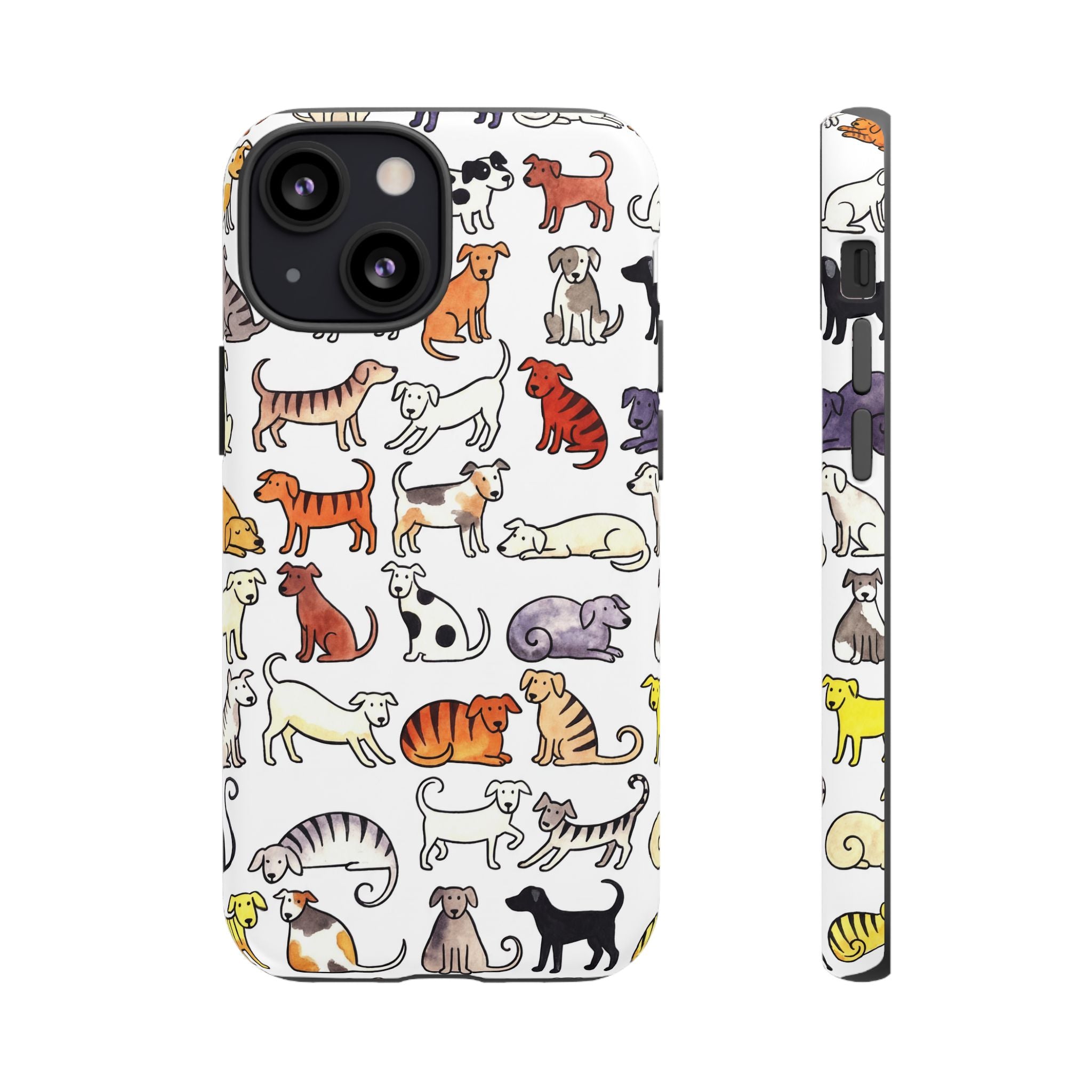 Dog Pattern iPhone Case | Cute Colourful Dogs