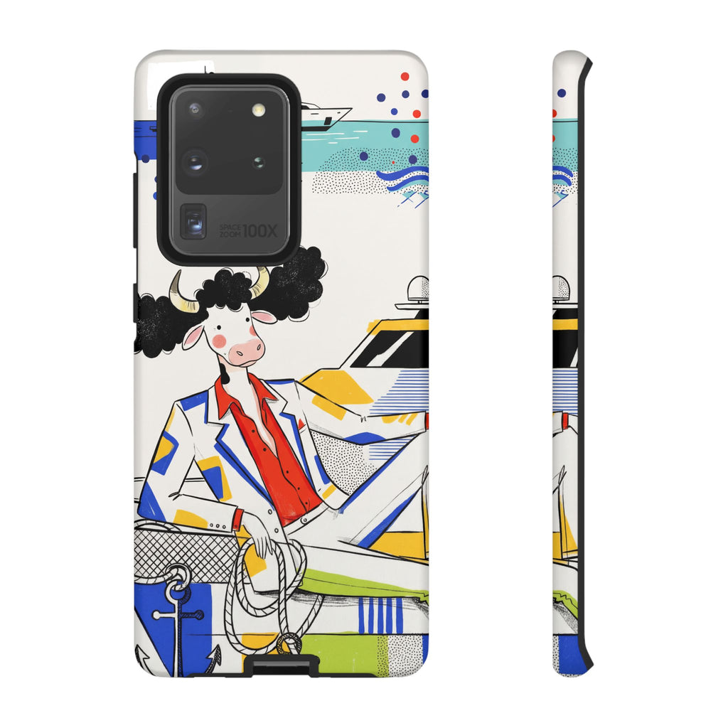 Nautical Cow Graphic Protective Samsung Galaxy Phone Case