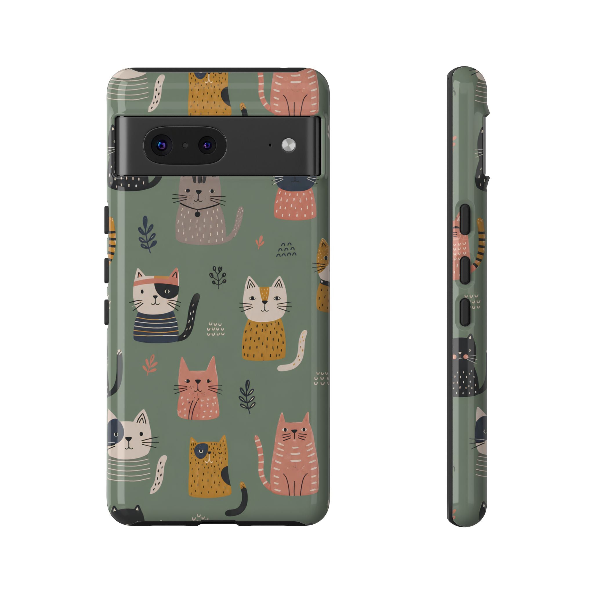 Cute Cat Google Pixel Phone Case | Whimsical Cat Pattern Cover