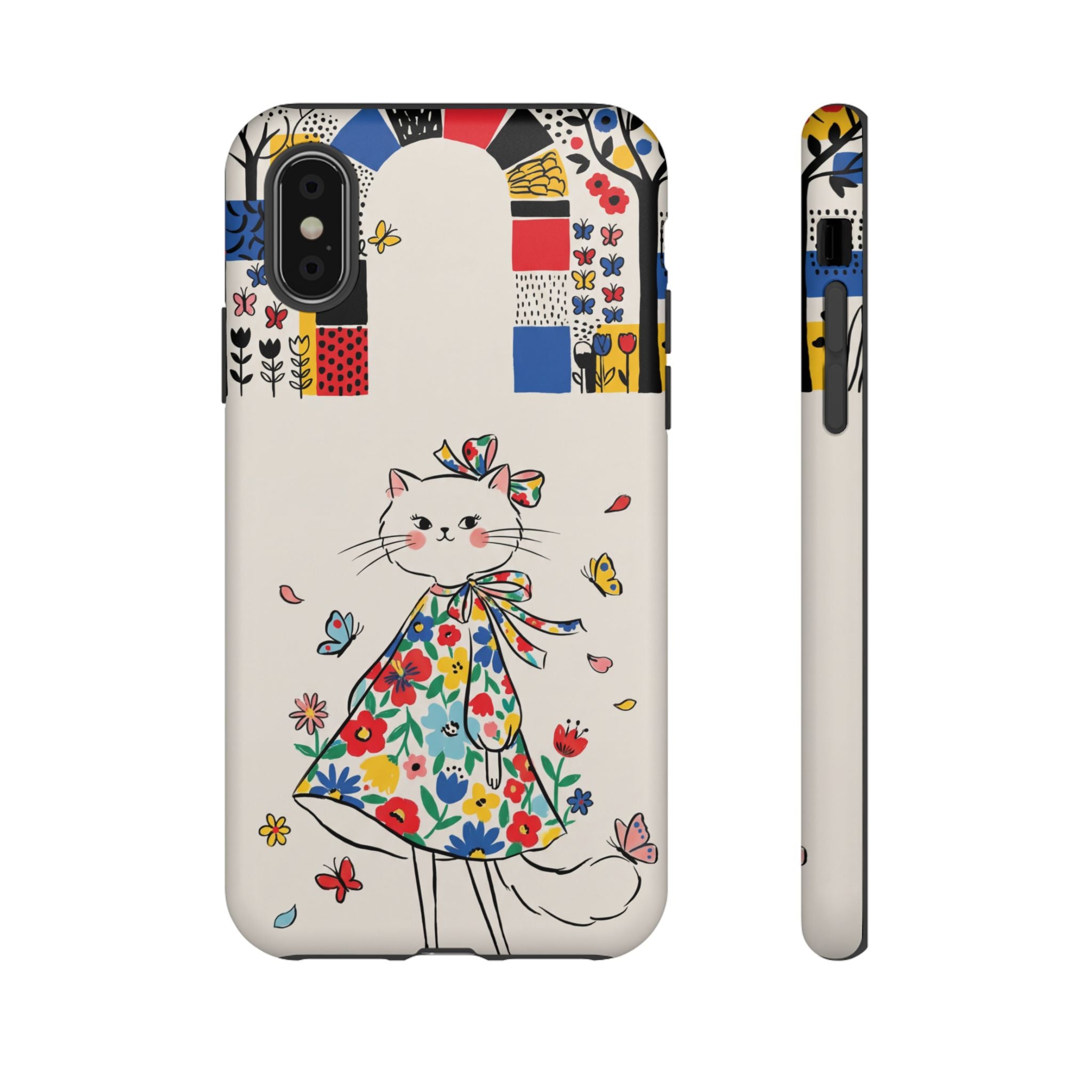 Floral Kitty iPhone Case | Cute Cat