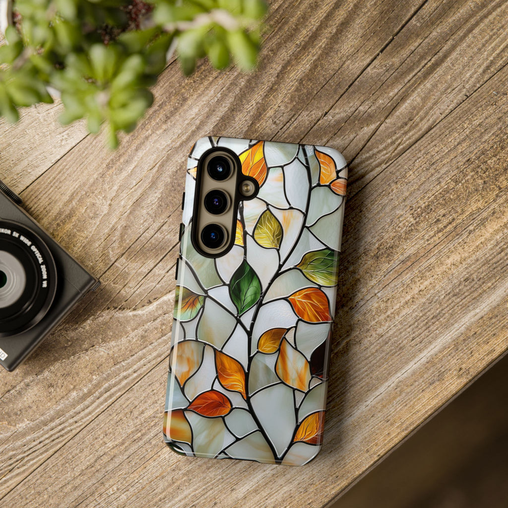Stained Glass Autumn Leaves Mosaic Samsung Galaxy S Case