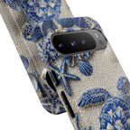 Custodia per Google Pixel in ceramica blu con motivo tartaruga marina