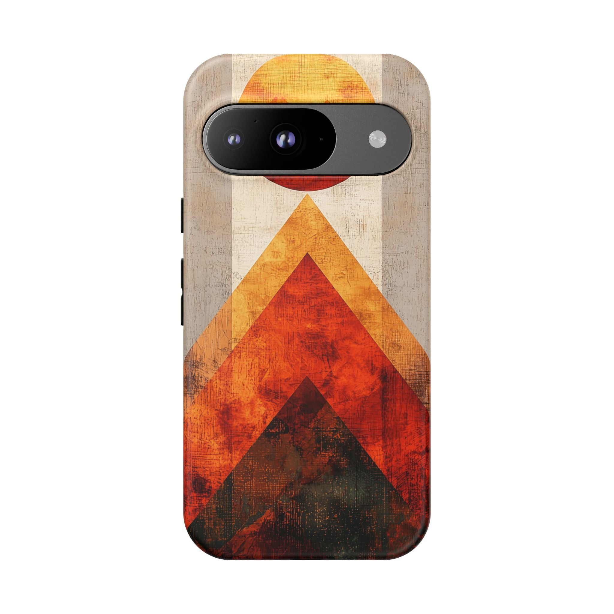Retro Geometric Sunset Google Pixel Case
