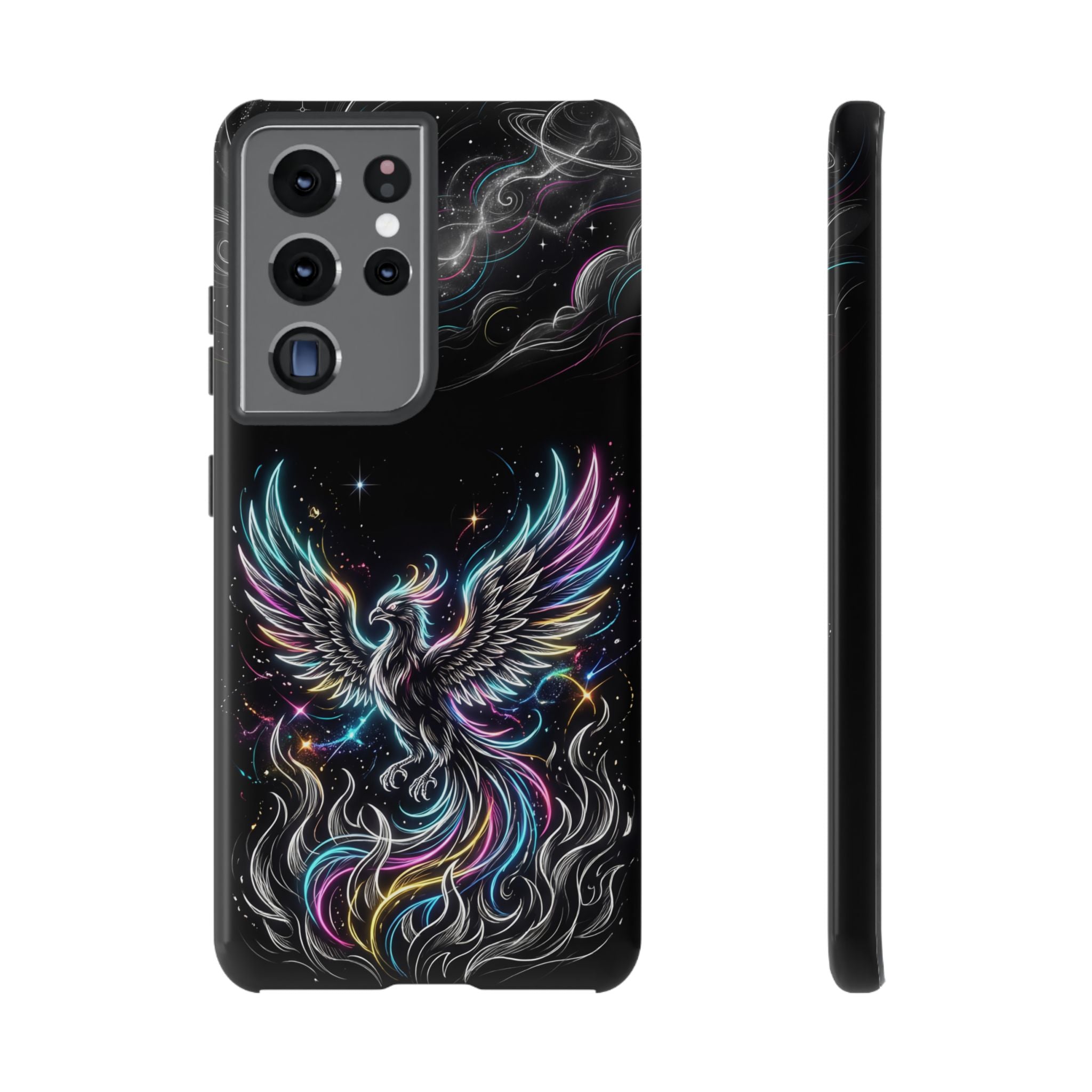 Colorful Neon Phoenix Tough Samsung Galaxy Phone Case