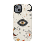 Custodia Mystic Eye MagSafe per iPhone | Luna e stelle celesti
