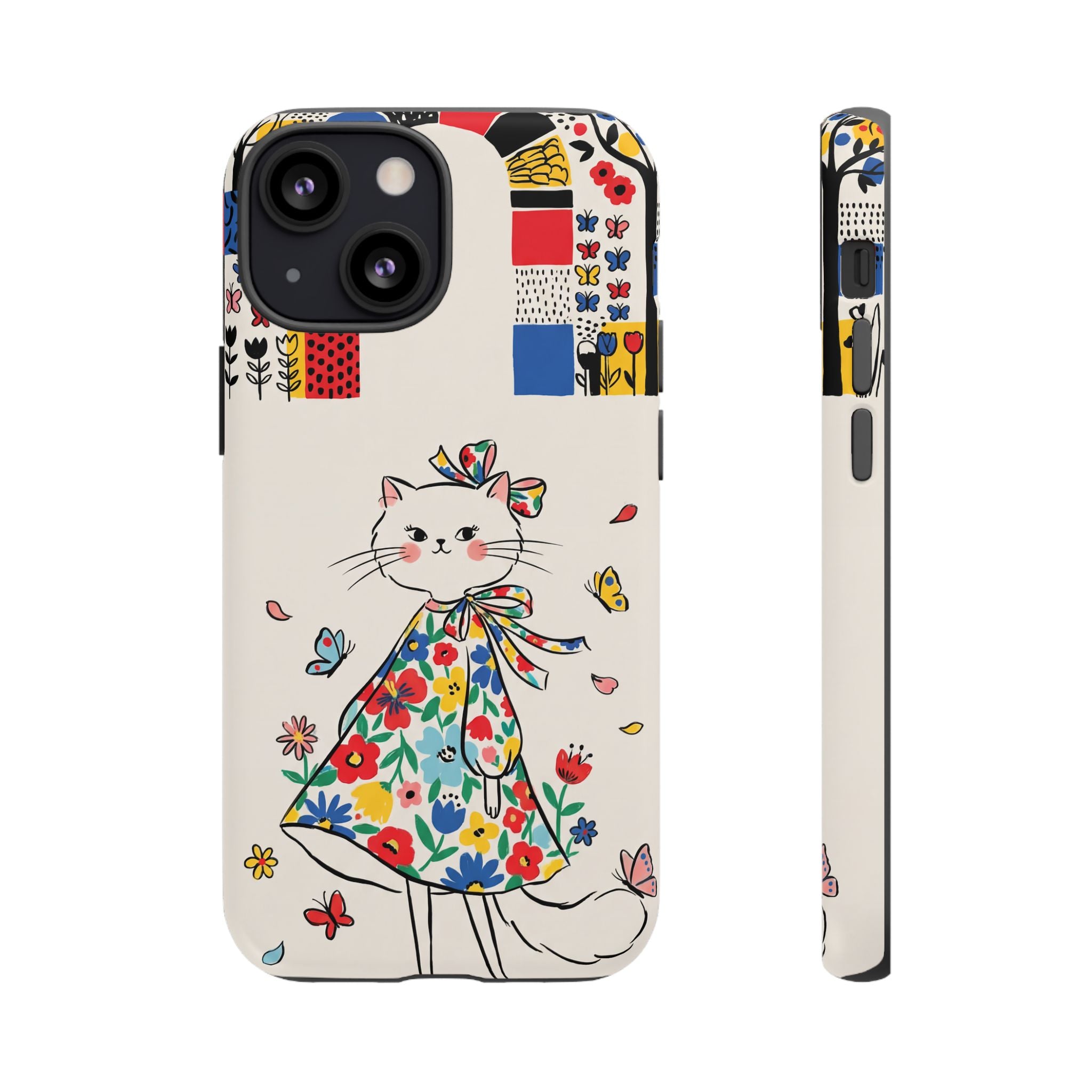 Floral Kitty iPhone Case | Cute Cat