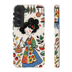Whimsical Chef Kitchen Illustration Samsung Galaxy Phone Case