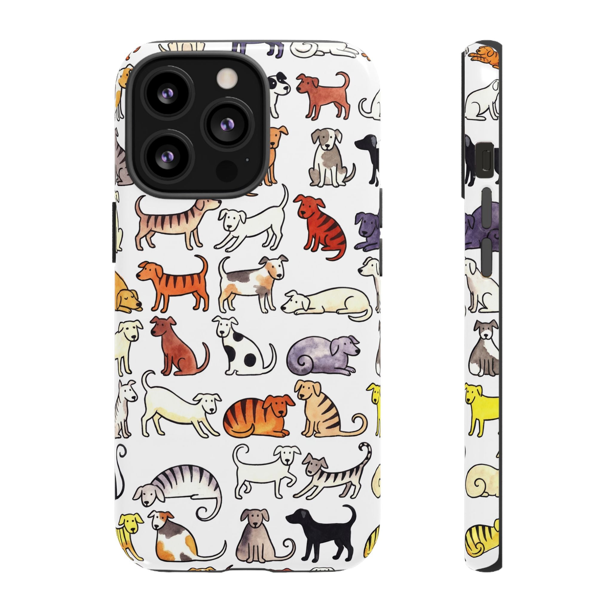Dog Pattern iPhone Case | Cute Colourful Dogs