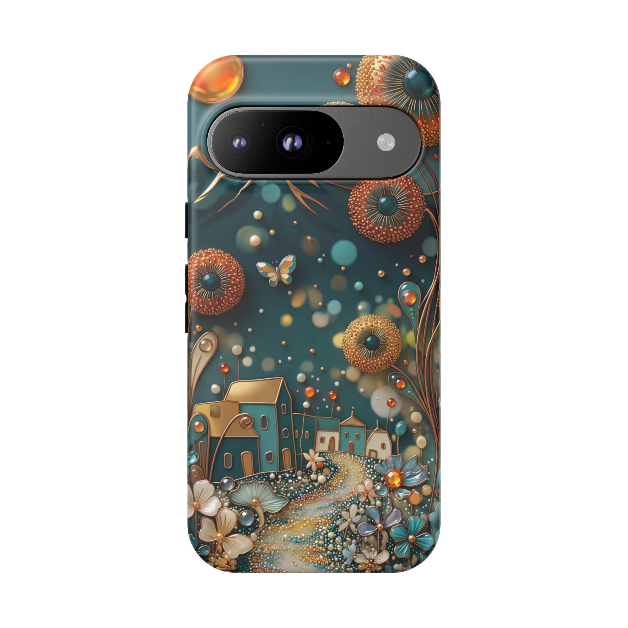 Whimsical Night Village Google Pixel Case