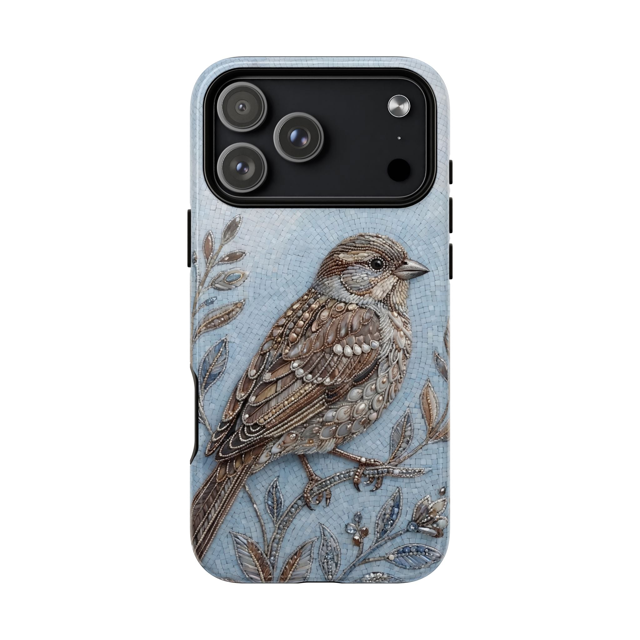 Bird Illustration MagSafe iPhone Case — Sparrow Art Tough Phone Cover