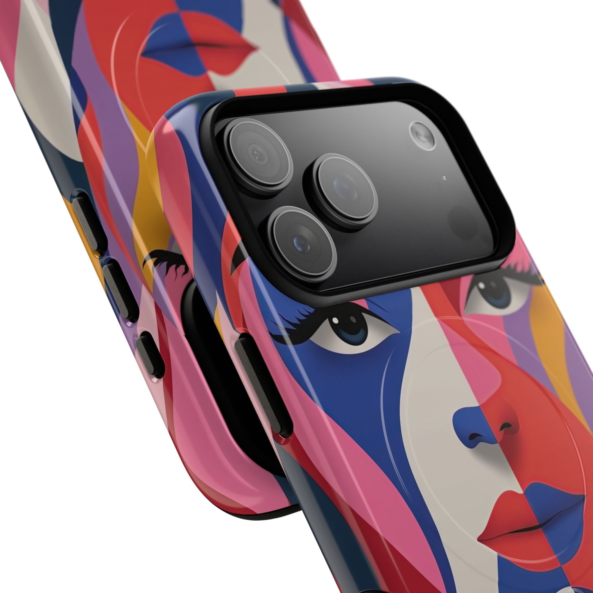 Abstract Colourful Face MagSafe iPhone Case | Vibrant Pop Art