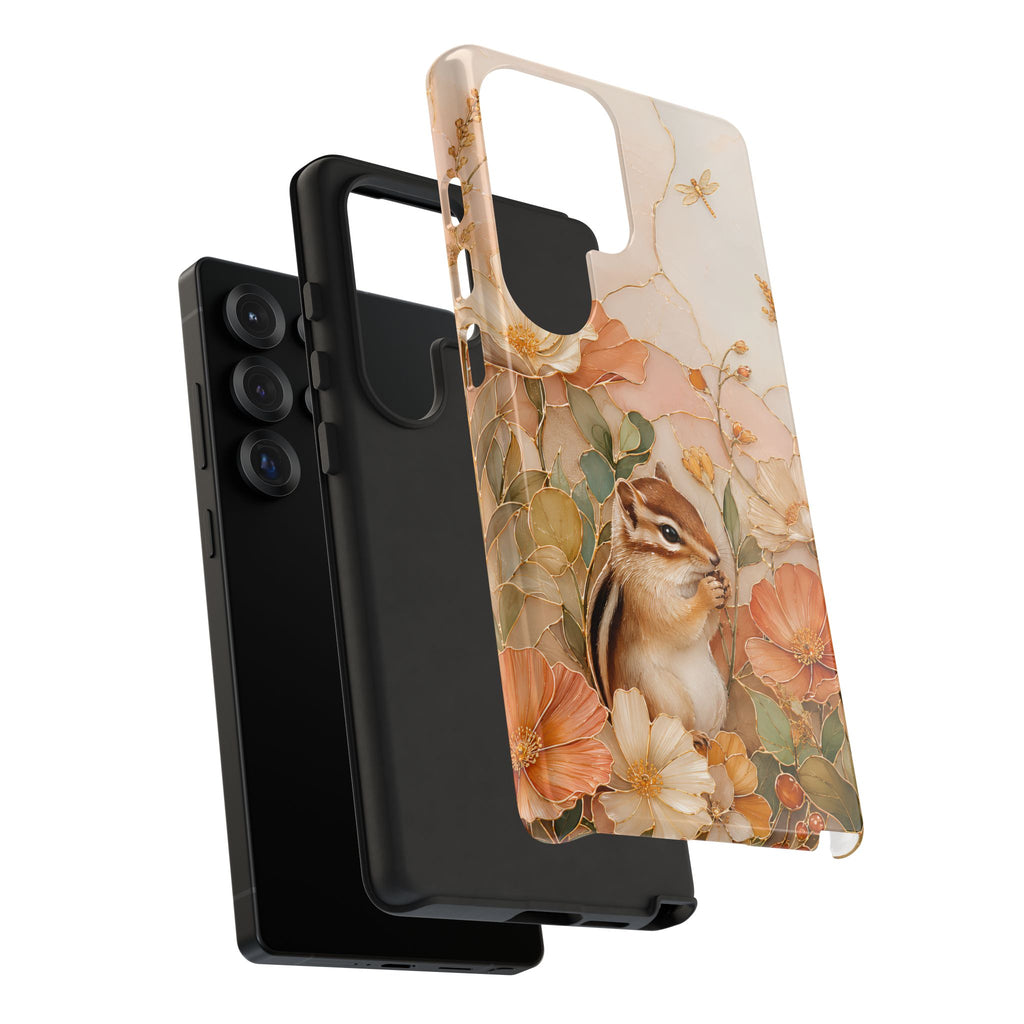 Chipmunk Samsung Galaxy Phone Case | Stained Glass Woodland Animal Case