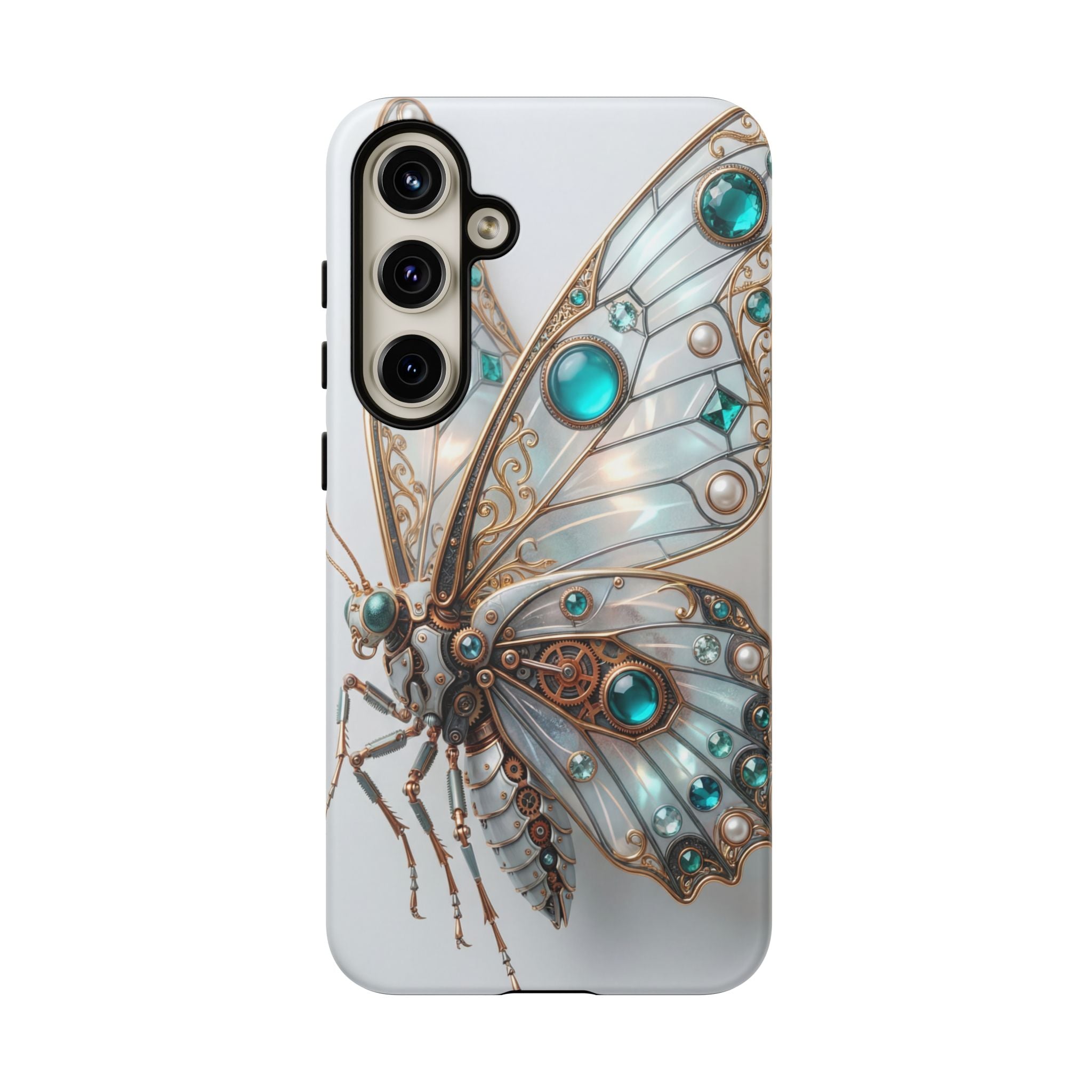 Butterfly Gem Phone Case — Steampunk Teal Jewel Samsung Galaxy Case