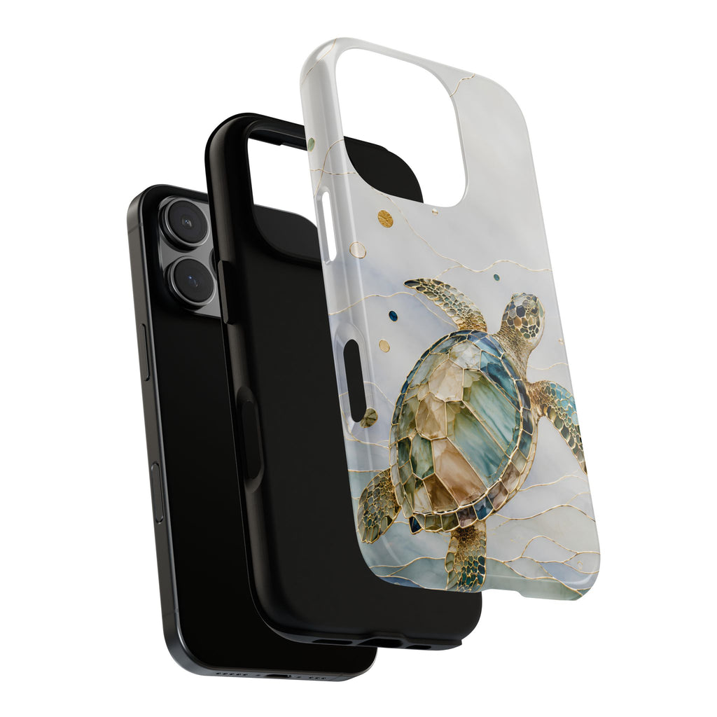 Sea Turtle Watercolor Phone Case — Ocean Animal Protective Tough Case