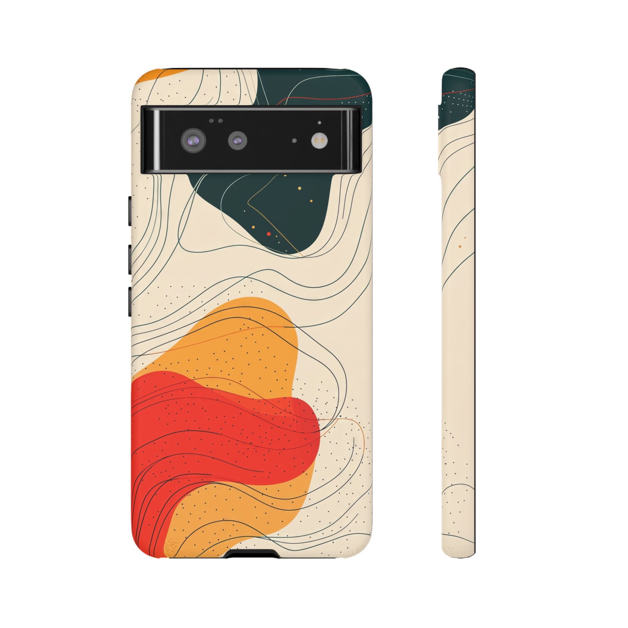 Abstract Retro Waves Google Pixel Case | Colourful Modern Art
