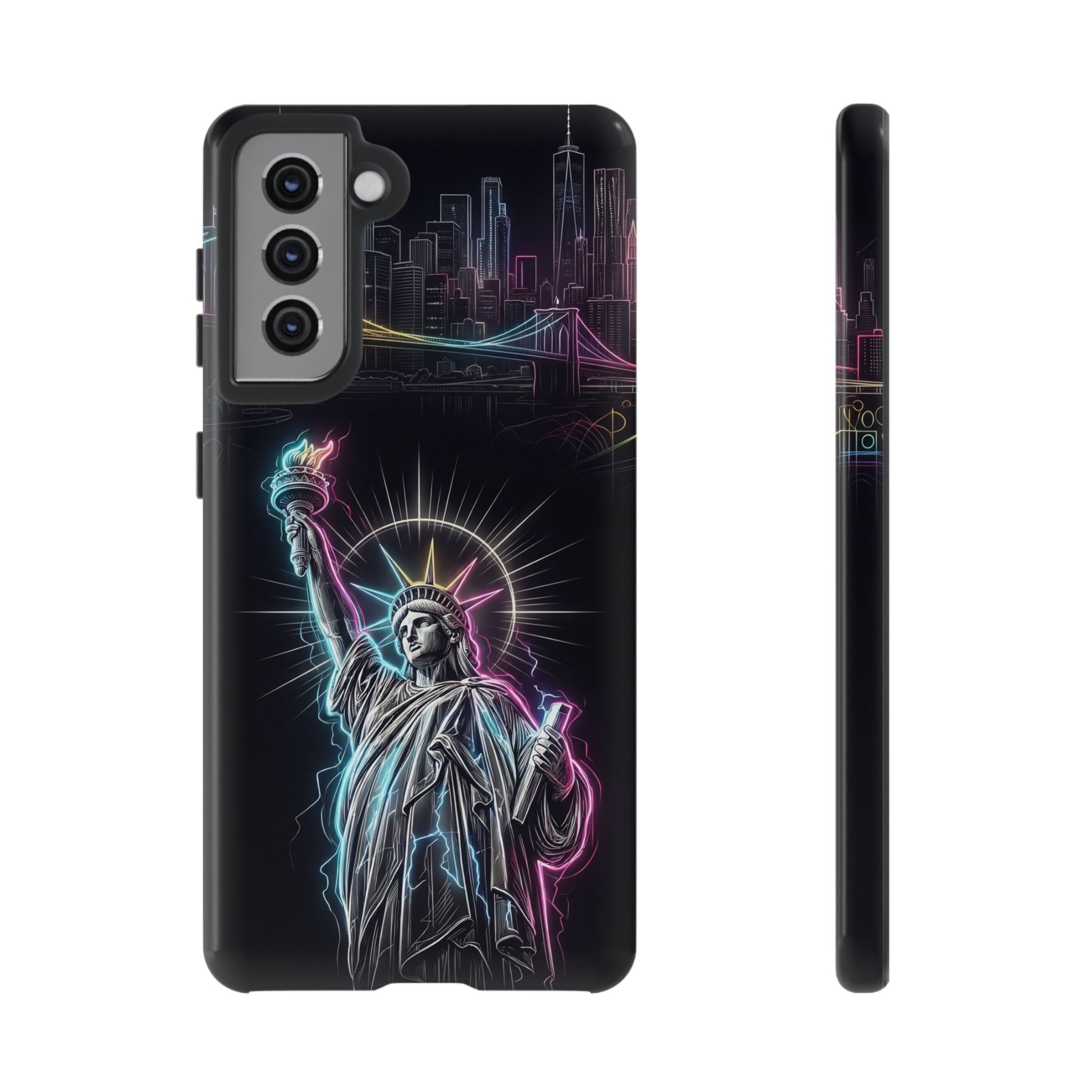 Neon Statue of Liberty Tough Samsung Galaxy Phone Case