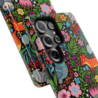 Floral Woodland Samsung Galaxy Phone Case | Colourful Fox & Owl Protective Cover