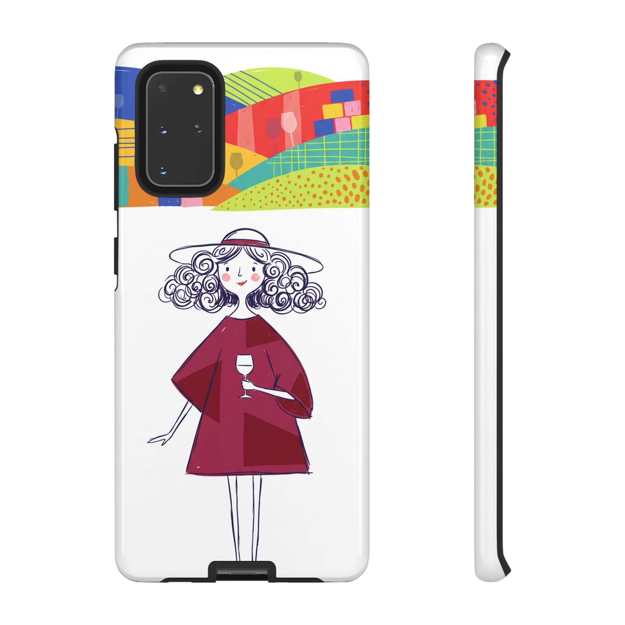 Colourful Artistic Wine Lady Samsung Galaxy Phone Case