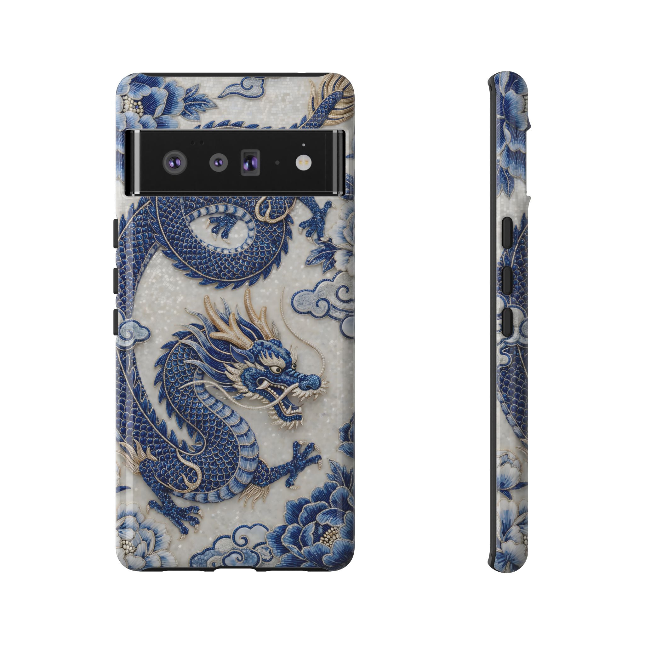 Asian Zodiac Dragon Google Pixel Phone Case V2 | Blue & White Porcelain Luxury Protective Case | Year of the Dragon Gift