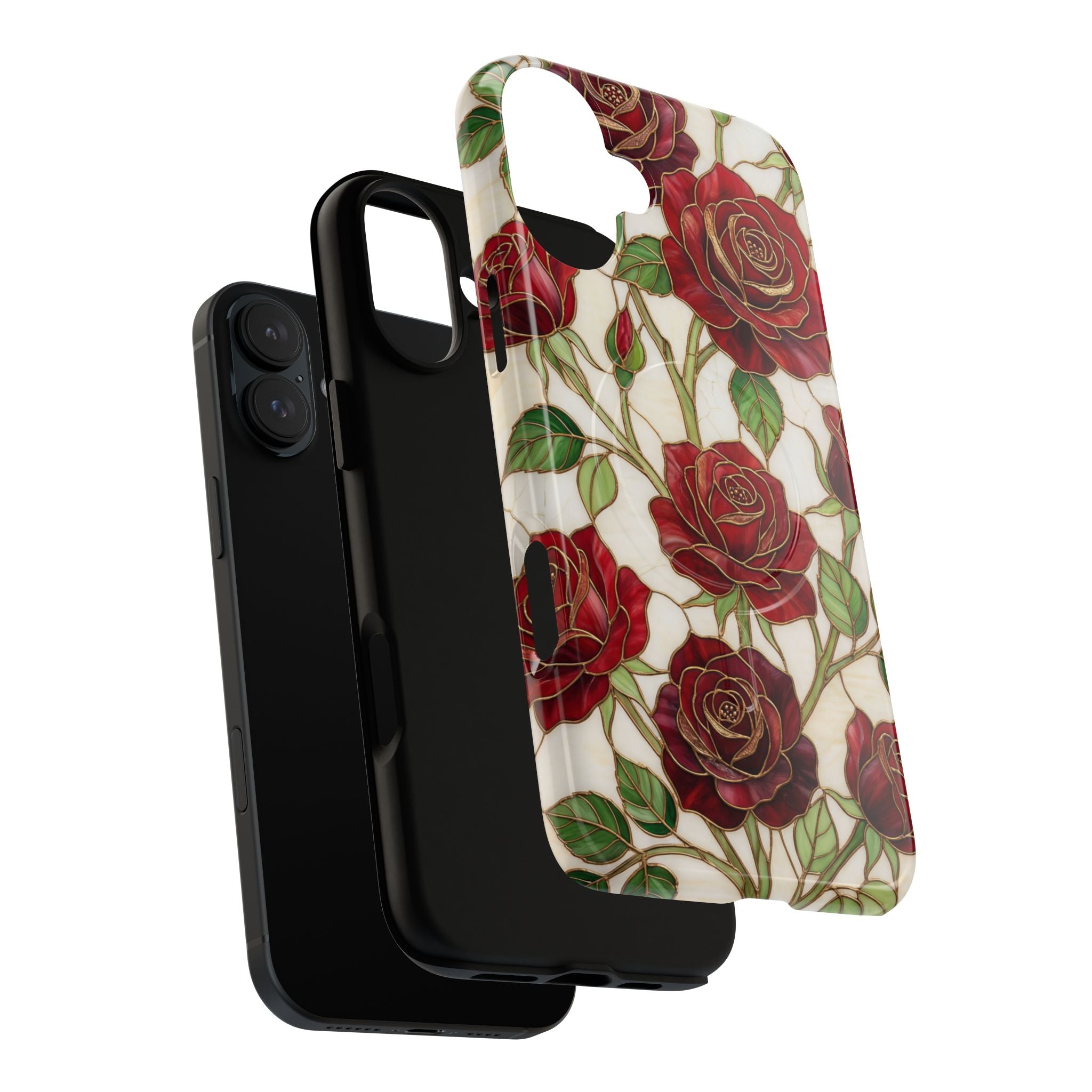 Rose Vines Tough MagSafe Phone Case — Floral Protective iPhone Cover