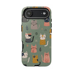 Cute Cat iPhone Case | Whimsical Cat Pattern Cover