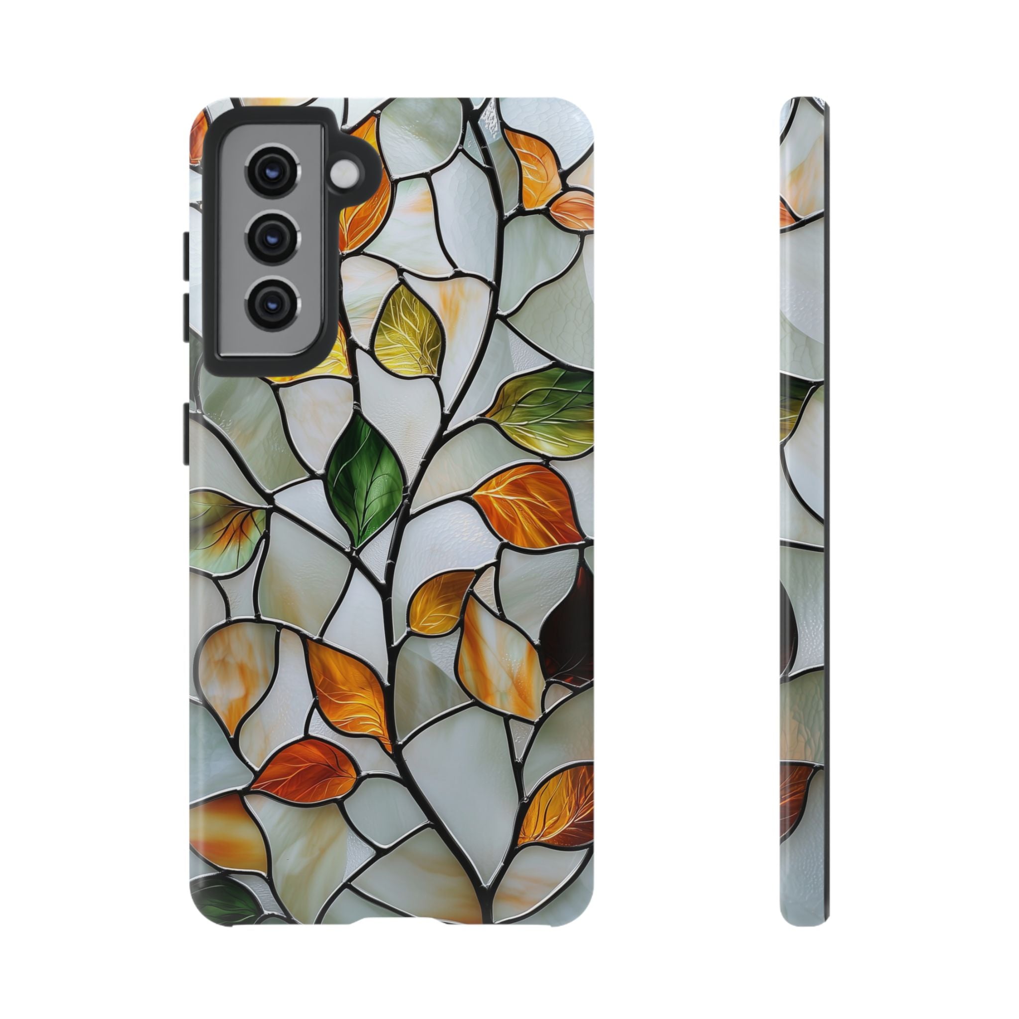 Stained Glass Autumn Leaves Mosaic Samsung Galaxy S Case