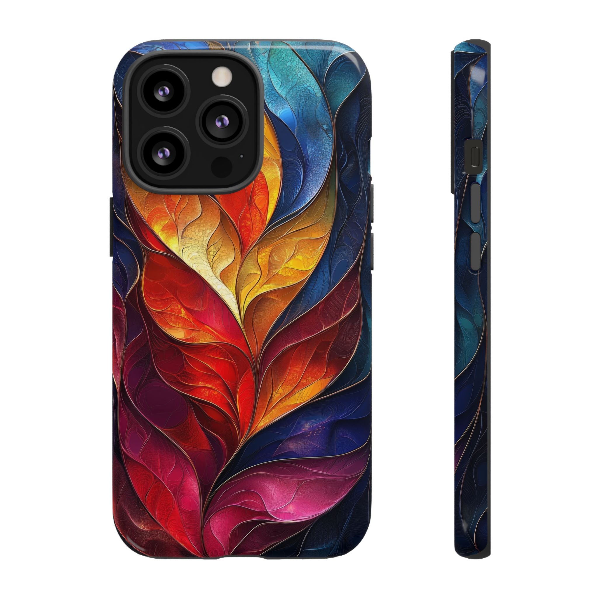 Abstract Colourful Leaf iPhone Case