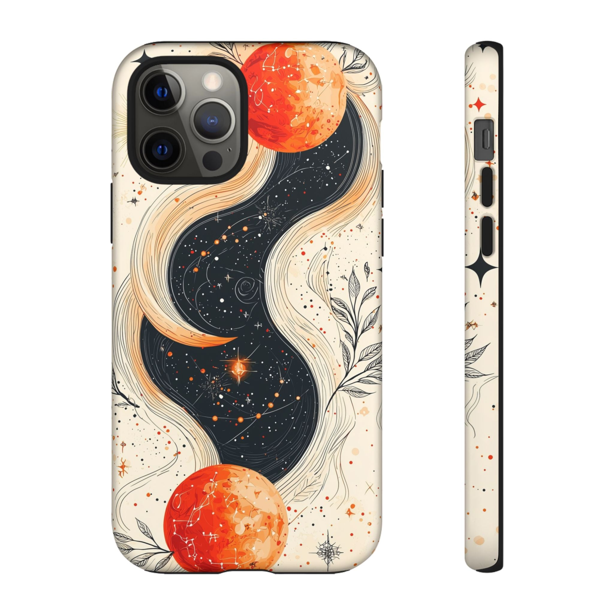 Astrology Galaxy iPhone Case | Red Moon Celestial