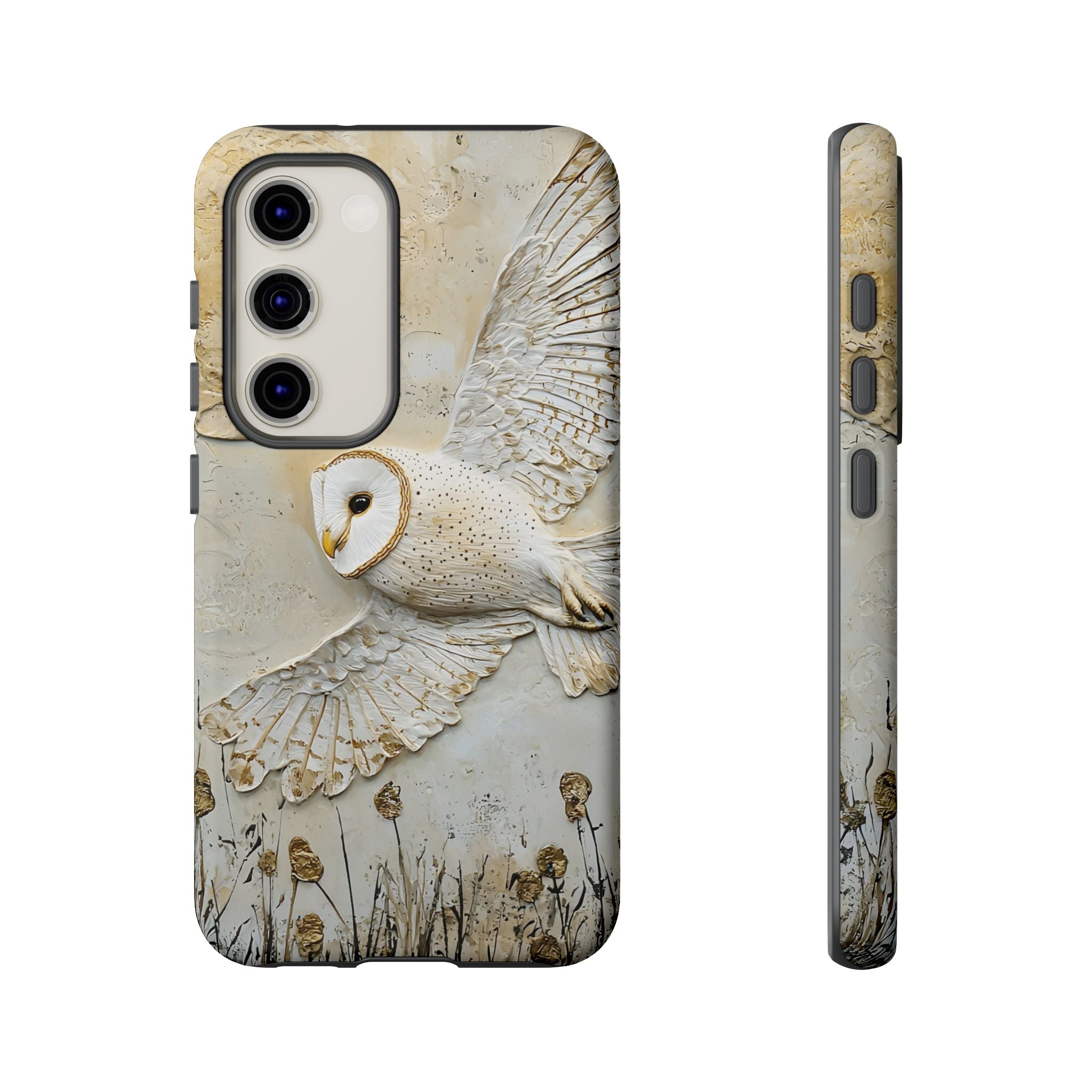 Barn Owl Samsung Galaxy Case — Elegant Flying Owl Wildlife