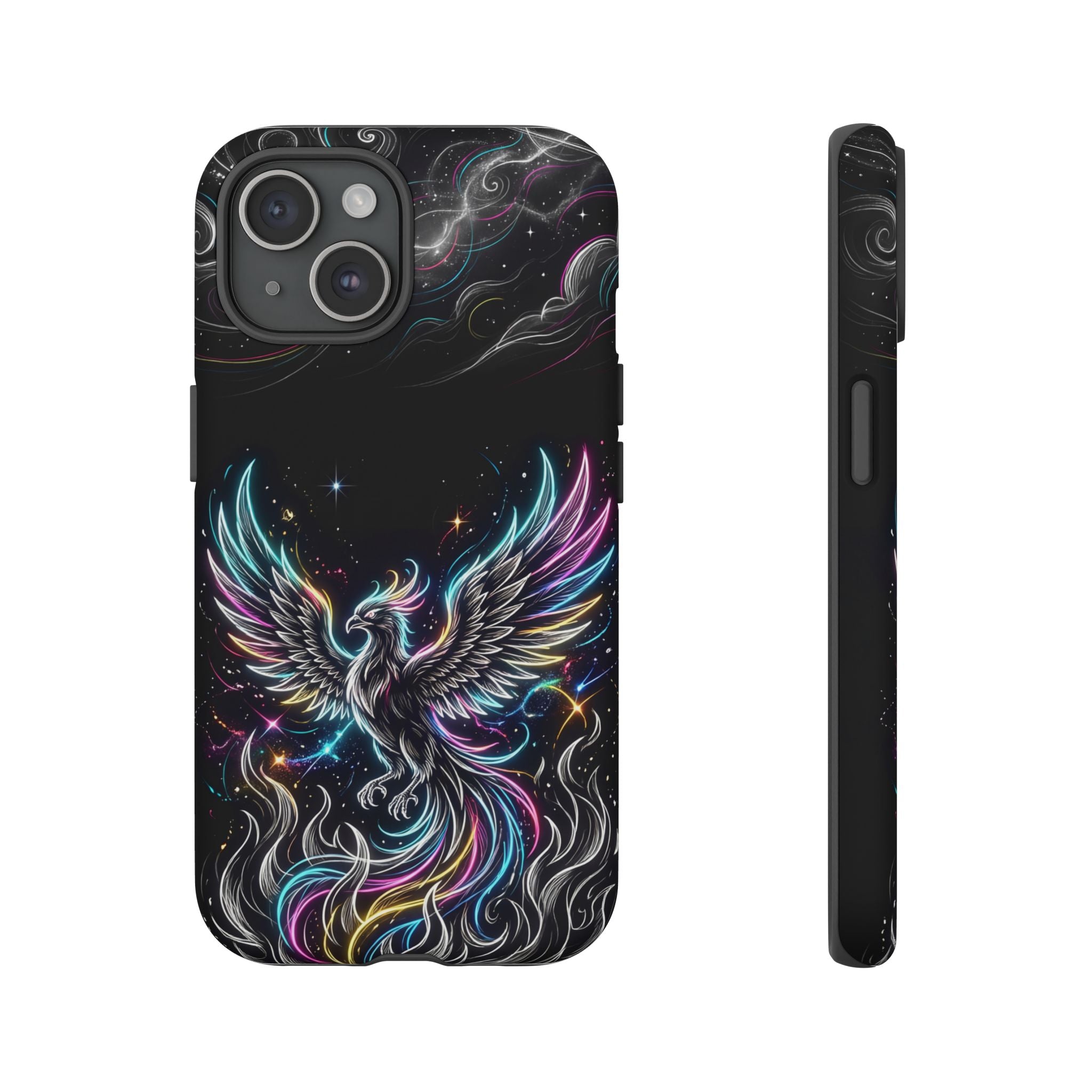Colorful Neon Phoenix Tough iPhone Case