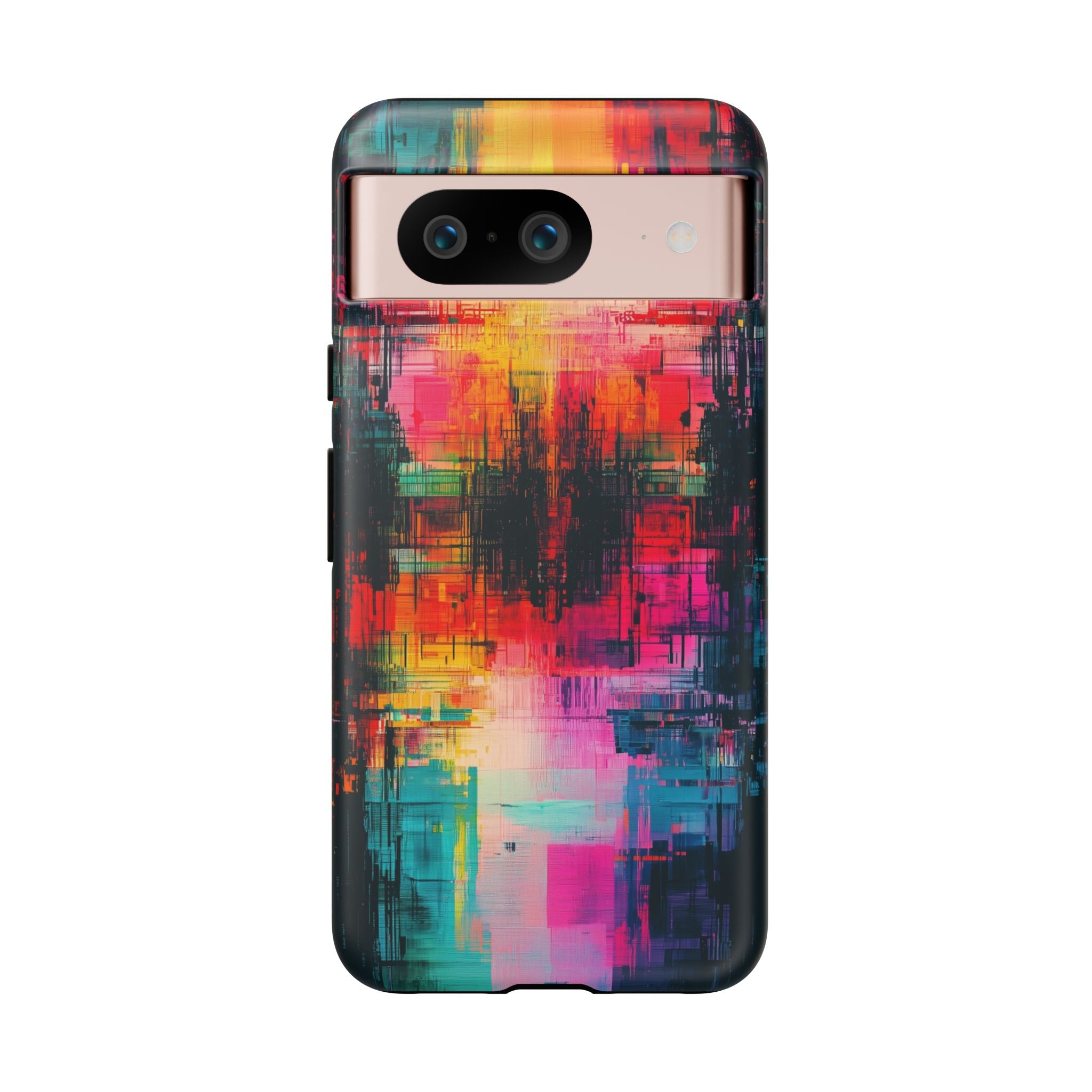 Abstract Neon Glitch Art Tough Google Pixel Case